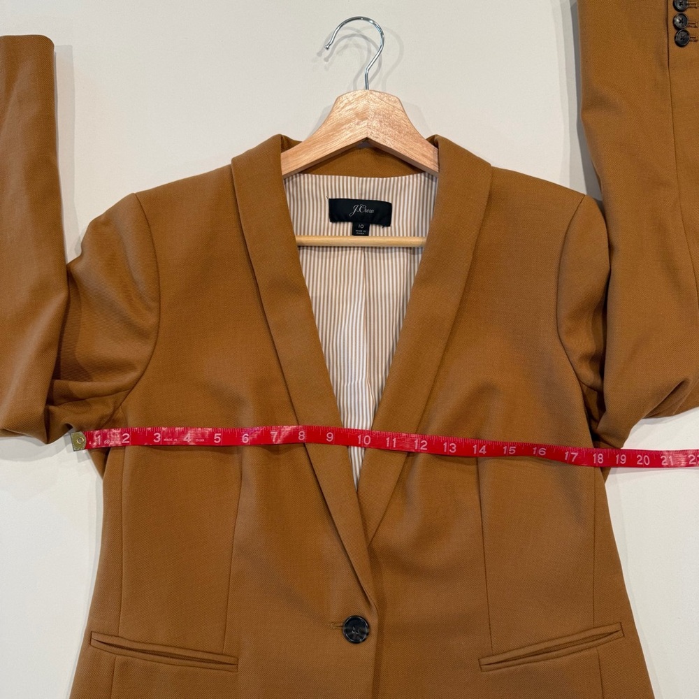 J. Crew Parke Blazer in Wool Flannel Chestnut Size 10 - Picture 3 of 10